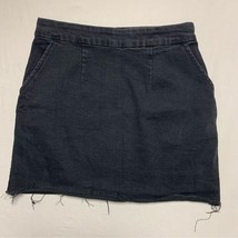 Forever 21 Distressed Mini Jean Black Denim Skirt Women’s M Summer Gypsy... - £21.80 GBP