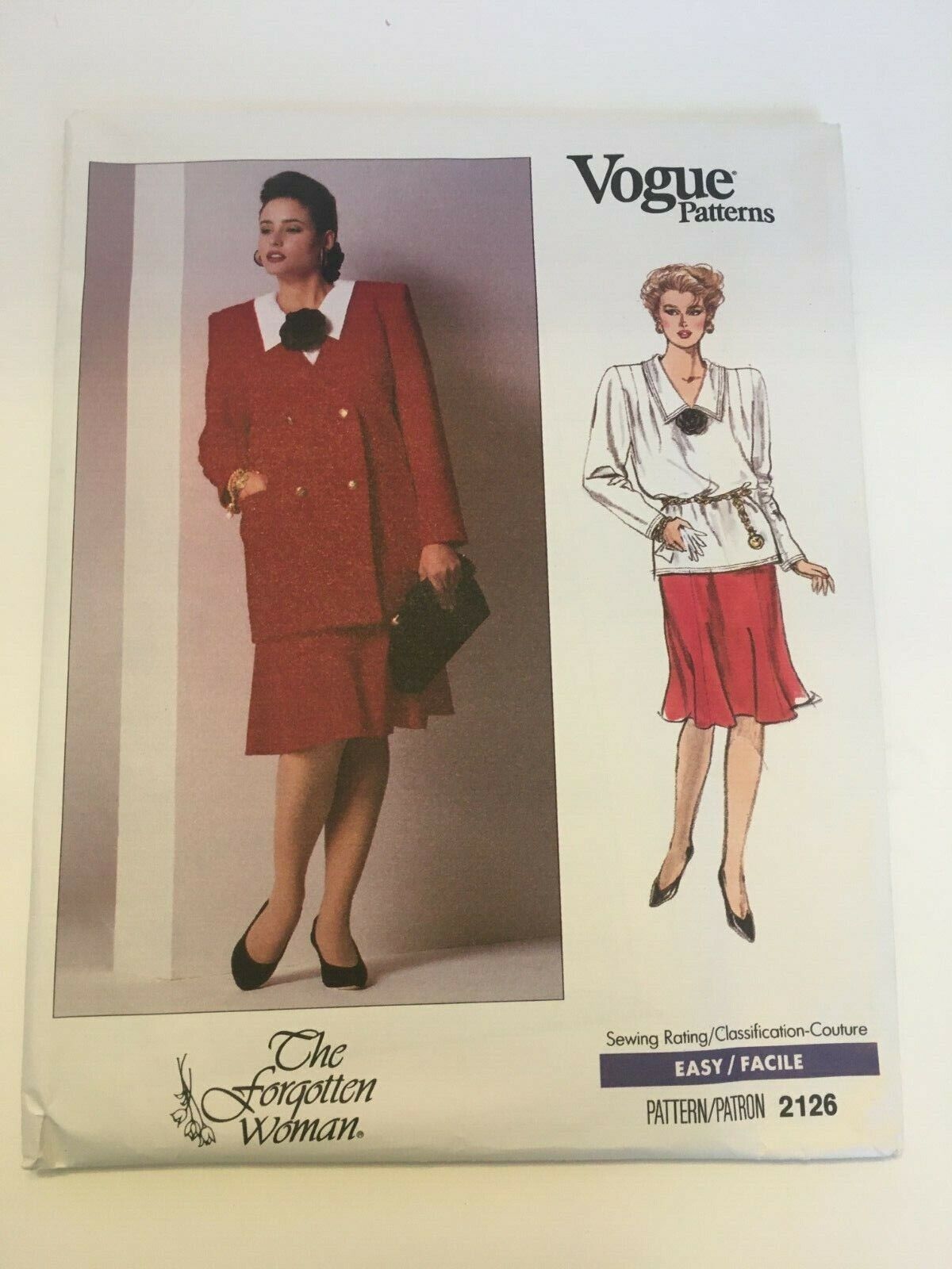 Vogue Sewing Pattern The Forgotten Woman 2126 Jacket Blouse Skirt Uncut 20W-24W - £10.23 GBP