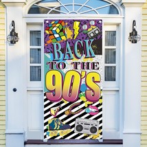 90S Themed Door Banner Party Decorations For Adults, 90&#39;S Hip Hop Theme ... - £17.30 GBP