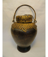 Rare Hand Carved Container for dried meat by Ifugao Pagan Tribe Weaved Z... - £116.38 GBP