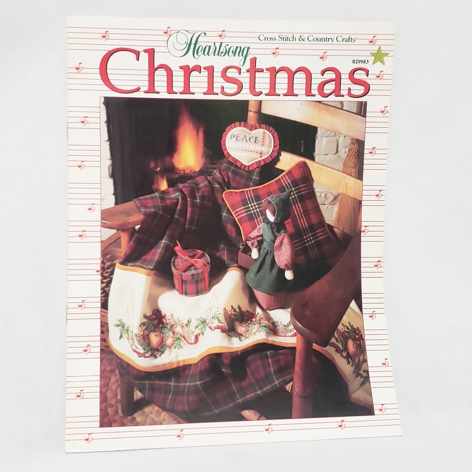 Heartsong Christmas Cross Stitch Pattern Leaflet Country Crafts Craftways 1991 - £12.44 GBP