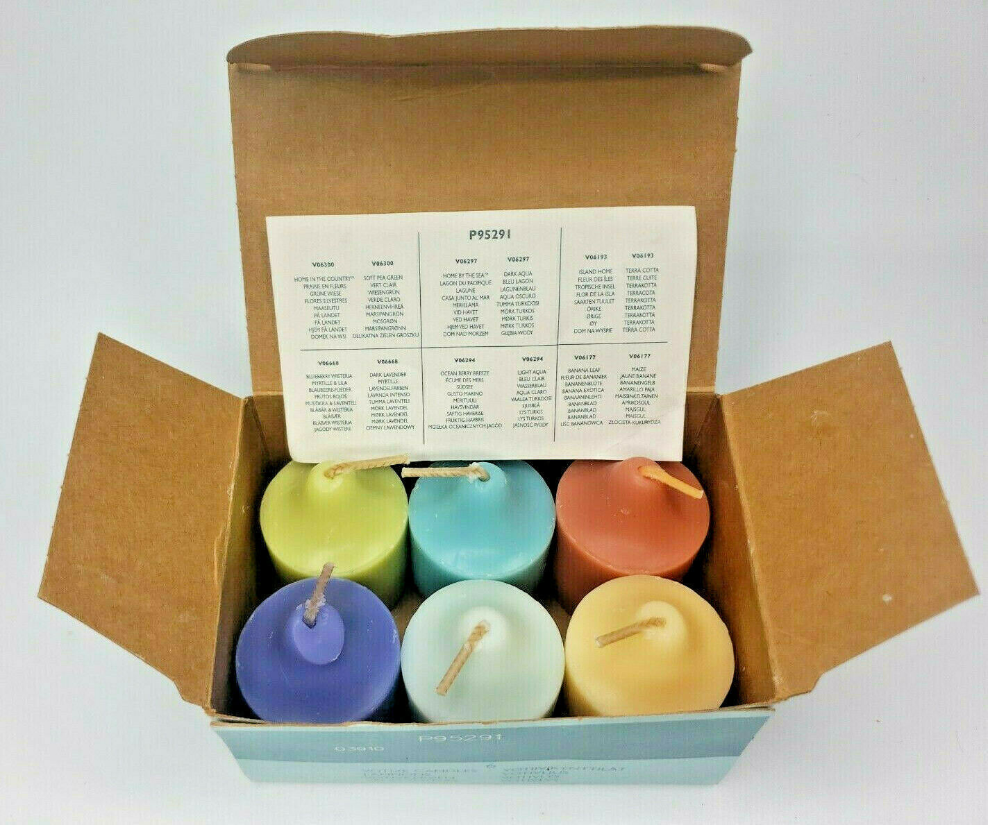 Primary image for PartyLite 6 Sampler Votive Candles Summer Sample New Box HTF P6F/P95291