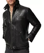 Men New Stylish Handmade Pure Lambskin Leather Jacket Soft Casual Biker ... - $114.75+