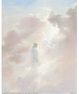 Never Framed 8 x 10 Religious Wall Art print and Decor Christ in Clouds ... - £5.73 GBP