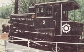 Colorado CO Manitou Springs Cog Railway Locomotive Postcard D15 - £2.35 GBP