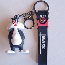 Looney Tunes Sylvester the Cat Keychain Keyring Key Fob with MASK Lanyar... - $182.05 MXN