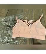 Zenana Outfitters Criss Cross Front Dusty Pink Unlined Women’s Bra Sz Sm... - $13.99