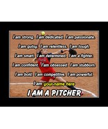 Rare Personalized Inspirational Softball Pitcher Poster Unique Motivatio... - $24.99+