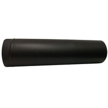 6 In. X 24 In. Stove Pipe Straight Black Wood Burning Round Pipe Vent Duct - £12.60 GBP