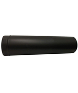6 In. X 24 In. Stove Pipe Straight Black Wood Burning Round Pipe Vent Duct - €14,45 EUR