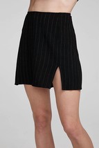 Chaser kiss pinstripe mini skirt in black - £26.30 GBP