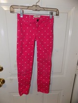 ABERCROMBIE Pink  Polka Dot Stretchy Jegging Pants Size 10 Slim Girl&#39;s EUC - £15.57 GBP