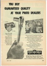 1959 Proto Tools Vintage Print Ad You Buy Guaranteed Quality At Your Dea... - £11.53 GBP
