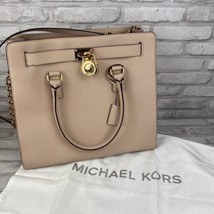 Michael Kors Hamilton Satchel Bag Tote XL Light Pink Saffiano Leather w/Bag - £121.64 GBP