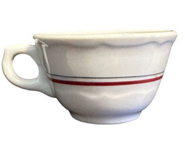 VTG Syracuse China Restaurant Ware Diner Red  Stripe Heavy Coffee Cup Mu... - $11.87