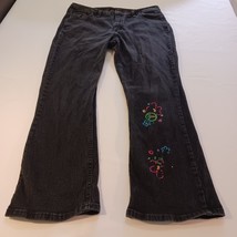 Riders Women's Size 16P Black Bootcut Leg Denim Jeans Measured 34x29 image 9