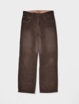 Plugg Pants Mens 30 Brown Corduroy Straight Leg Baggy Fit Y2k Grunge Ska... - $33.72