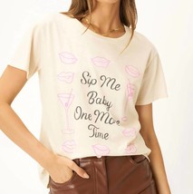 Project Social T sip me baby tee in Oat Milk - size M - £29.80 GBP