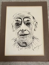 Edmund R. Spooner Ink Drawing Of A Man&#39;s Face ( 10&#39; X 13.5&quot;) - $46.75