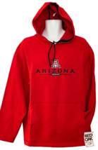 Men&#39;s Hoodie Arizona Wildcats Size Large Fleece Hooded Sweatshirt Red Stitched - £25.89 GBP