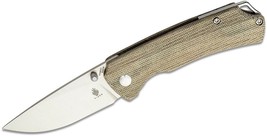 Kizer Cutlery T1 Liner Folding Knife 3.2&quot; 154CM Steel Blade Green Micarta Handle - £101.08 GBP