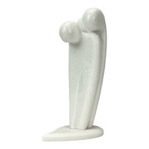 Cycladic Couple Lovers on Heart Natural Carved Marble Statue Sculpture Love Gift - £76.96 GBP
