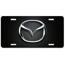 Mazda auto vehicle art aluminum license plate car truck SUV black bump tag  - £12.84 GBP