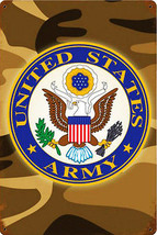 United States Army Camo Metal Sign - £23.70 GBP