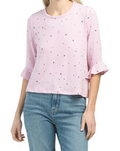 NEW CECE PINK STARS TOP BLOUSE SIZE S $68 - $30.42