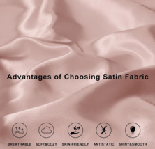 Set of 2 King Satin Silk Pillowcase Cover Envelope Closure CHAMPAGNE  20" x 40" image 6