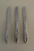 Oneida Community MY ROSE  Set of 3 Dinner Knives Stainless Flatware - £10.74 GBP