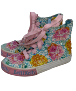 Lelli Kelly High Top Roses Beaded Sparkly Glitz Shoes Sz 30 (12.5 US) - $821.09 MXN