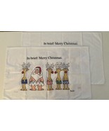 2 Vtg Boynton Martex Christmas Pillowcases Santa Reindeer Briefs Boxers Novelty - $29.58