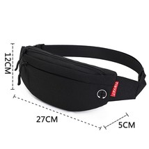 TINYA Canvas Men Fanny Pack waterproof Outdoor Sports Banana Waist pack male Bla - £23.50 GBP