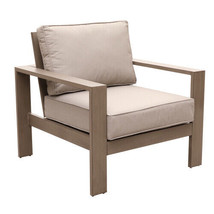 Club Chair, Wood Grained - Taupe - £376.67 GBP