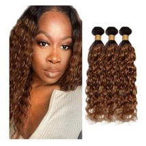 Ombre Water Wave Human Hair Bundles 1b/30 Human Hair 3 Bundles 10 12 14 ... - $39.84