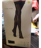 A New Day - Women&#39;s S / M - Black Striped Sheer Thigh Highs - 1 pair - NWT - $8.05 CAD