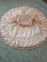 Vintage LILO 80s Party Dress Ruffles Orange Apricot Dress Girls Childs S... - £81.19 GBP