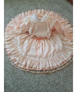 Vintage LILO 80s Party Dress Ruffles Orange Apricot Dress Girls Childs S... - $103.95