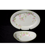 Vintage NORITAKE 10&quot; Serving Bowl And 14&quot; Platter FIRST BLUSH Two Piece Set - $41.13 CAD