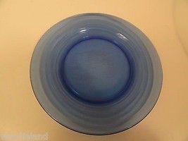 Vintage Cobalt Blue Moderntone Depression Glass 8 7/8&quot; Dinner Plate AS IS - £12.50 GBP