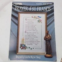 Vintage 1984 Prayer of St Francis by Leisure Arts Counted Cross Stitch L... - $16.83