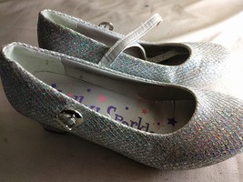 Womens Shoes Killey Sparkle Size 3 UK Synthetic Silver Heels - £14.15 GBP