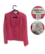 Tower Hill Women’s 2-Piece Hot Pink Skirt Suit Size 10 Blazer &amp; Skirt Set - $581.14 MXN