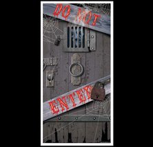 HORROR-HALL Spooky Halloween Dungeon Door Cover-DO NOT Enter Party Prop ... - $7.81