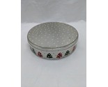 Vintage Christmas Silver Holiday 7&quot; Tin - £28.02 GBP