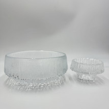 Iittala Ultima Thule Footed Glass Serving Bowl Tapio Wirkkala Finland /T... - $90.00