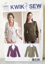 Kwik Sew Jackets Fitted Lined Sewing Pattern #3841 Misses' Sizes XS-XL Uncut - $9.45