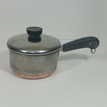 Vintage Revere Ware Copper Bottom 1Qt Sauce Pan with Lid USA Pot 80 - £9.30 GBP