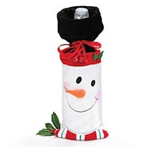 Snowman Christmas wine bottle alcohol gift bag 987655  - $135.34 MXN
